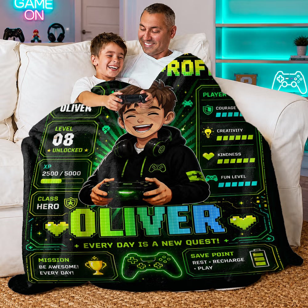 Gaming Player Profile Everyday Is A New Quest - Personalized Blanket f61f1301-7f4b-4485-8d9f-dbfbb350a14f-1d53f6500a5e3976dbb0eed9162528da.jpg