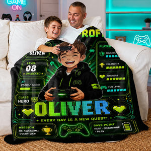 Gaming Player Profile Everyday Is A New Quest - Personalized Blanket f61f1301-7f4b-4485-8d9f-dbfbb350a14f-1d53f6500a5e3976dbb0eed9162528da.jpg