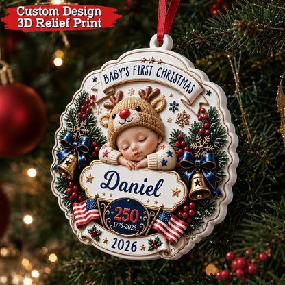 Personalized Baby First Christmas Ornament, Custom Name 1776-2026 Keepsake, 3D Relief Print f620b325-787c-472d-93a5-8de8177ed969-fdgfgftgf-1-.jpg