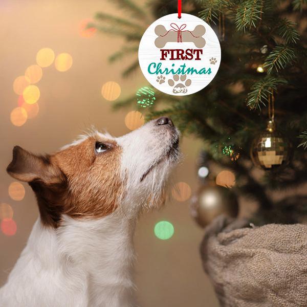 Puppy First Christmas Ornament 2024 Dog Christmas for Ornaments