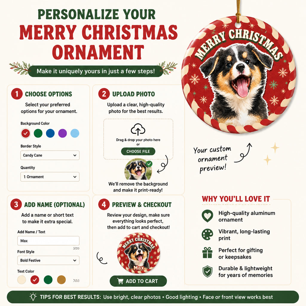 Custom Pet Portrait Christmas Ornament – Watercolor Style - Personalized Aluminum Ornament f64faf91-9c2f-4615-bea3-46eb863dbbc4.jpg
