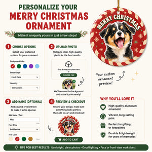 Custom Pet Portrait Christmas Ornament – Watercolor Style - Personalized Aluminum Ornament f64faf91-9c2f-4615-bea3-46eb863dbbc4.jpg