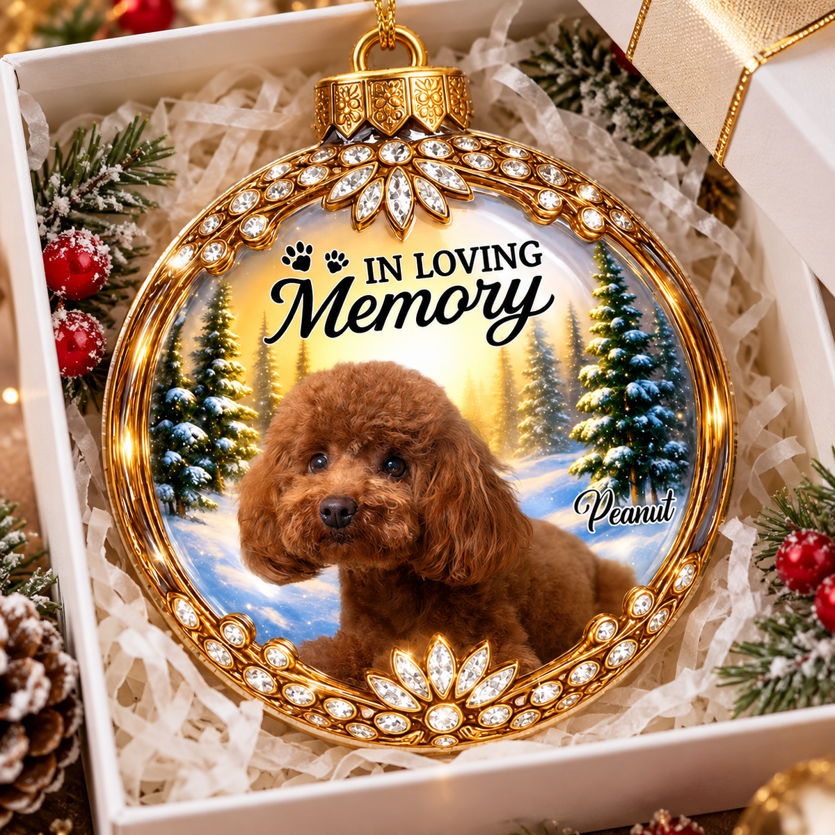 Custom Photo Memorial Christmas Forever In My Heart - Personalized Custom Shaped Acrylic Ornament f654992d-7894-4865-8315-1ae3c2942612-chatgpt-5-.png