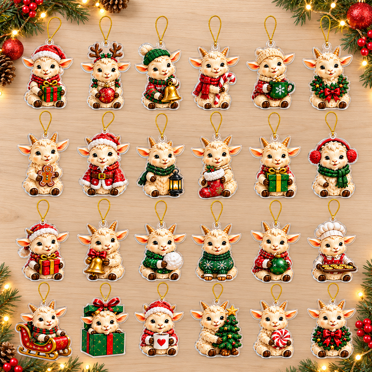 Christmas Goat Advent Calendar 2026 - 24-Day Festive Countdown, Acrylic Charms Blind Box - Gift For Goat Lovers f6569561-7790-44a1-b771-980b8ca9724b-goat-ornaments.png