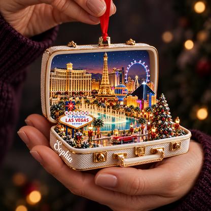 Personalized Las Vegas Strip Christmas Ornament – 3D Suitcase Cityscape with Custom Name, Vegas Trip Souvenir Gift f66274f5-b4a3-4569-8983-709758fd6359-Las-Vegas-Suitcase-Christmas-Ornament-4.png