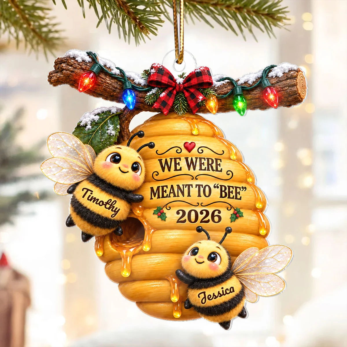 Couple Bees Hive 2D Flat - Personalized Acrylic Ornament - Christmas Gift For Couples, Gift For Her, Gift For Him f667f7ec-f329-45a8-93f9-cc8cbeae5927-I7ca9AWsf0__pod220261002991_web-1_1200x.jpg