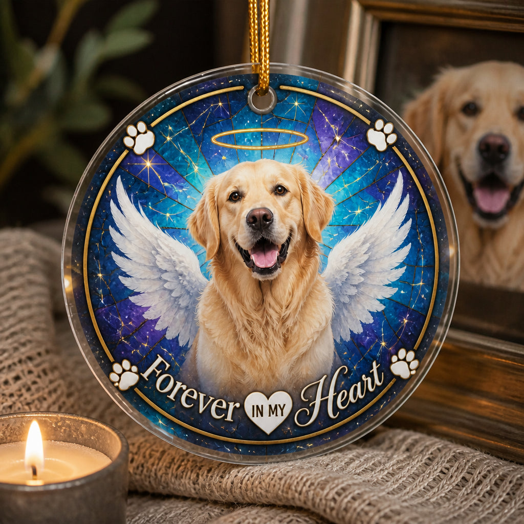 Pet Memorial Photo Ornament – Forever in My Heart - Personalized Transparent Acrylic Ornament f66a336d-6aab-4b50-ab62-d09925b1442e.jpg