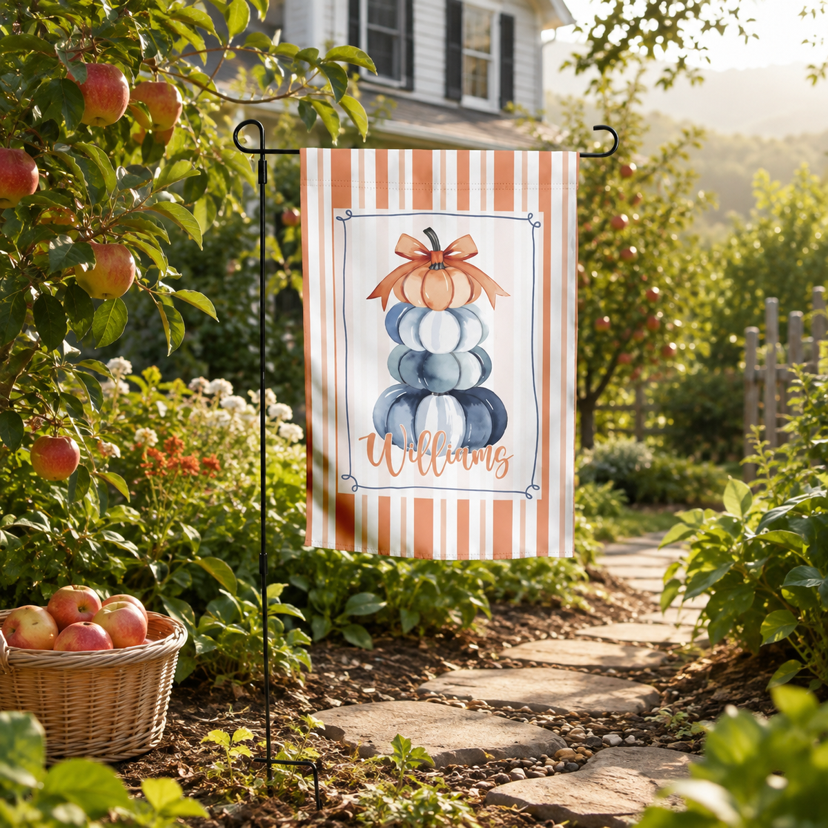 Fall Garden Flag, Fall Outdoor Decor, Personalized Flag, Fall Porch Decor, Welcome House Flag, Autumn Yard Decor, Grandmillennial f66c1eb0-6083-424a-9940-ff4ab431c0ec-b0bbb701-7d5d-4e53-ac0c-4a010e68bc2d.png