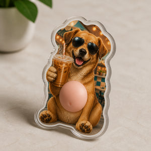 Custom Pet Coffee Club Acrylic Fridge Magnet - Personalized Acrylic Refrigerator Magnet - Soft Rubber Belly f6bc9d9a-aac2-4c11-aa94-59be6bf59a5d.jpg