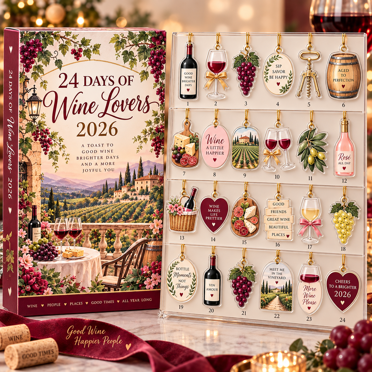 Wine Lovers Advent Calendar 2026, 24 Day Xmas Countdown, Wine Ornaments, Vineyard Holiday Gift, Sommelier Gift for Women, Wine Lover Decor f6c16484-6ba2-47e0-bcaa-dc05e5a3e194-19bf7f5f-da4f-447b-a942-c4fe235c7f2b.png