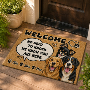Welcome – No Need To Knock Dog Photo Doormat - Personalized Doormat f6cae046-e11c-4362-8f66-be6be166e189.jpg