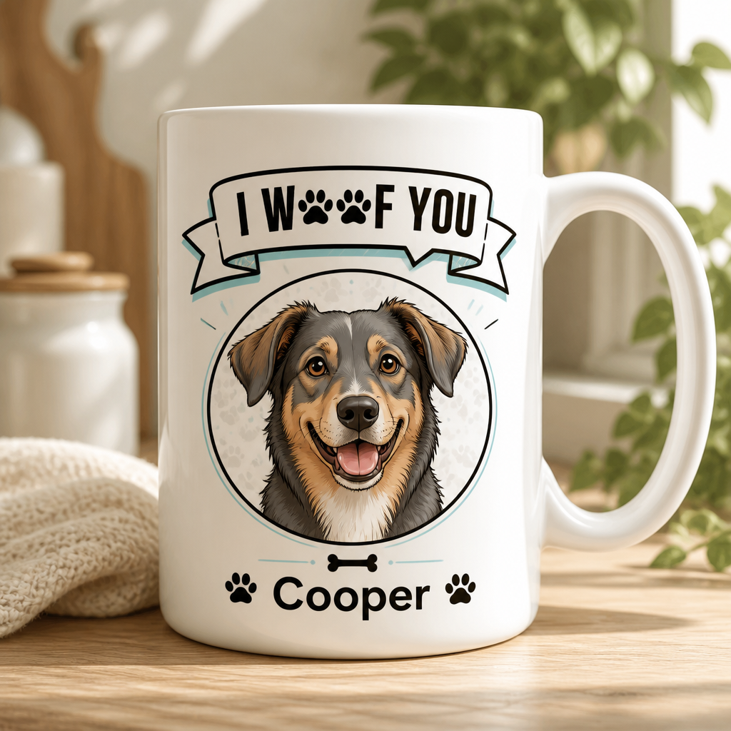 Funny Dog Dad Mug – I Woof You + Pet Photo-To-Cartoon & Name - Personalized Mug f6cc61b0-fad3-457f-9046-d90f4128500c.png