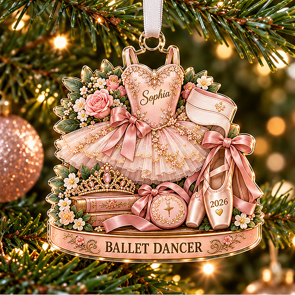 Personalized Ballet Dancer Christmas Ornament – Custom Name & Year, Pink Tutu & Pointe Shoes Ornament, Ballerina Gift for Girls, Ballet Lover Keepsake f6d29da5-02a1-4e0e-9752-a10909b39577-01_Ballet_Dancer_Christmas_Tree.jpg