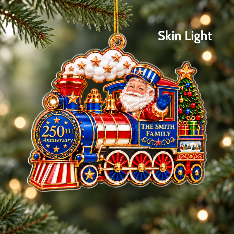 USA 250th Christmas Train Acrylic Ornament - Personalized Christmas Ornaments, Decor Gift f6d3048b-b5da-4d1f-811f-a2097930e949-2.png