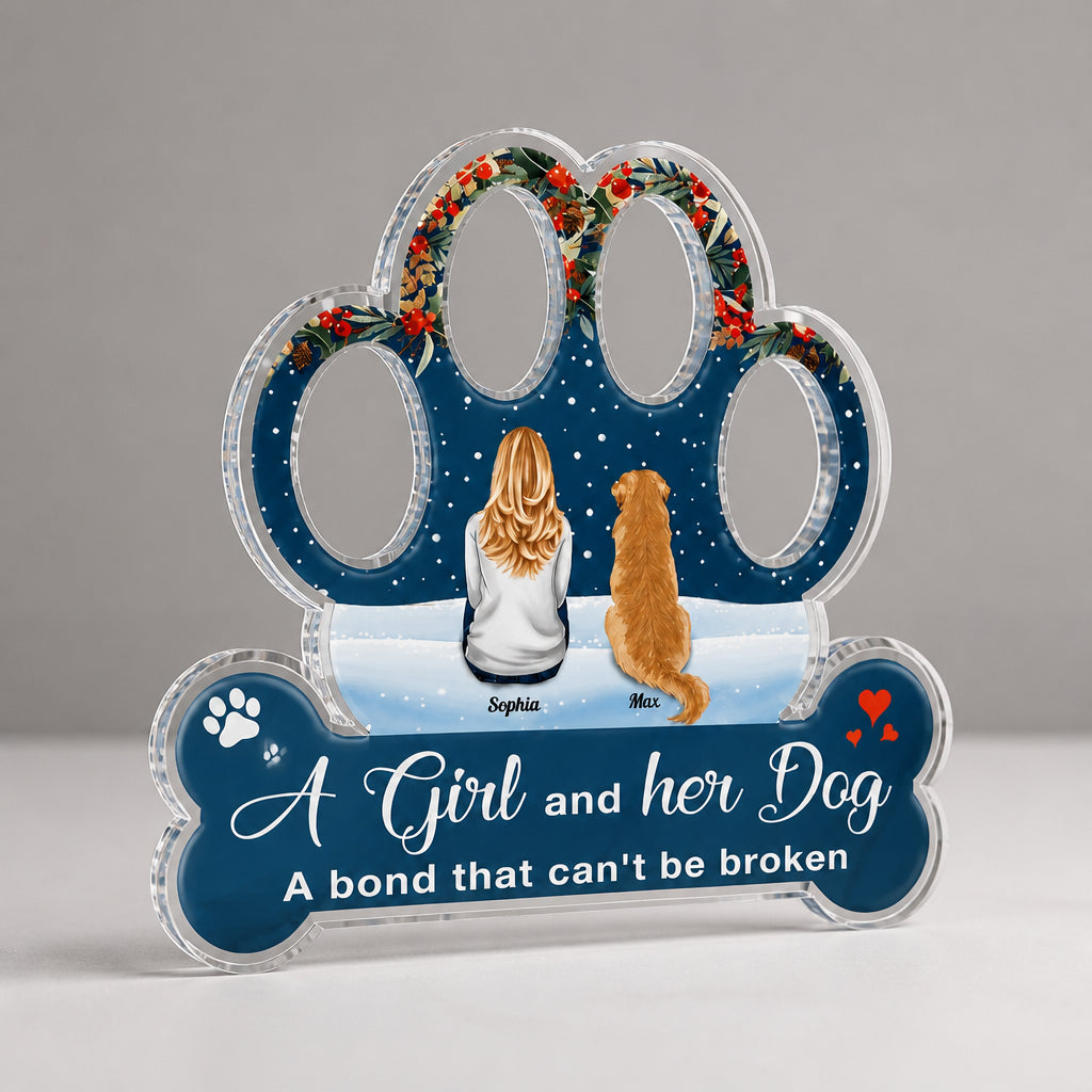 A Girl and Her Dog – Photo Paw Acrylic Standing Plaque - Personalized Acrylic Custom shape Standing 1 layer (FS) f6d8a8e7-00fe-492c-9806-d4c25394e41f.jpg