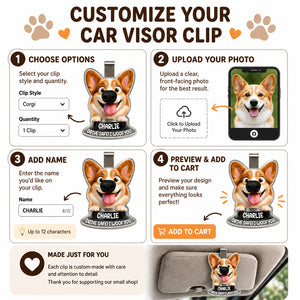 Custom Pet Cartoon Car Visor Clip — Drive Safe! I Woof You - Personalized Car Visor Clip f6df8d7b-4945-4827-8030-e0d2ca98efa6.jpg