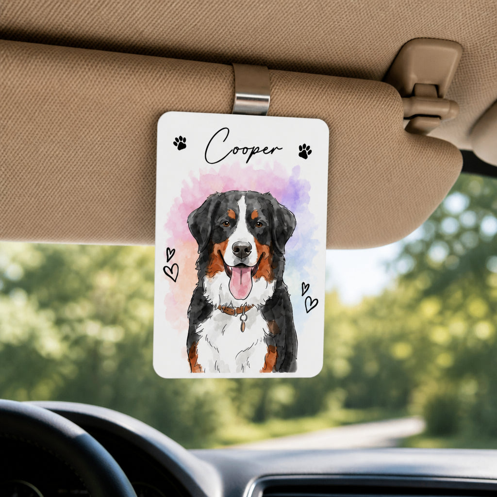 Custom Watercolor Pet Visor Clip – Your Pet Photo + Name - Personalized Car Visor Clip f6e14f81-64e1-4a7f-a4a3-82a3b22a3c74.jpg