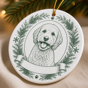 Custom Pet Cameo Ornament – Photo to Engraved Line Art with Name - Personalized Ornament f70d0720-3b2c-46d4-929e-a6b1942a31b1.jpg