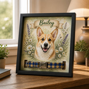 Custom Pet Portrait Flower Frame — Photo-to-Painting with Name - Personalized Picture Frame f7290f6e-e749-4175-9da8-0607ca5bdfb0.jpg