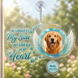 Pet Memorial Suncatcher – No Longer By My Side - Personalized Suncatcher Ornament f73822a3-b9a2-4d68-a566-2b811984ac39.png