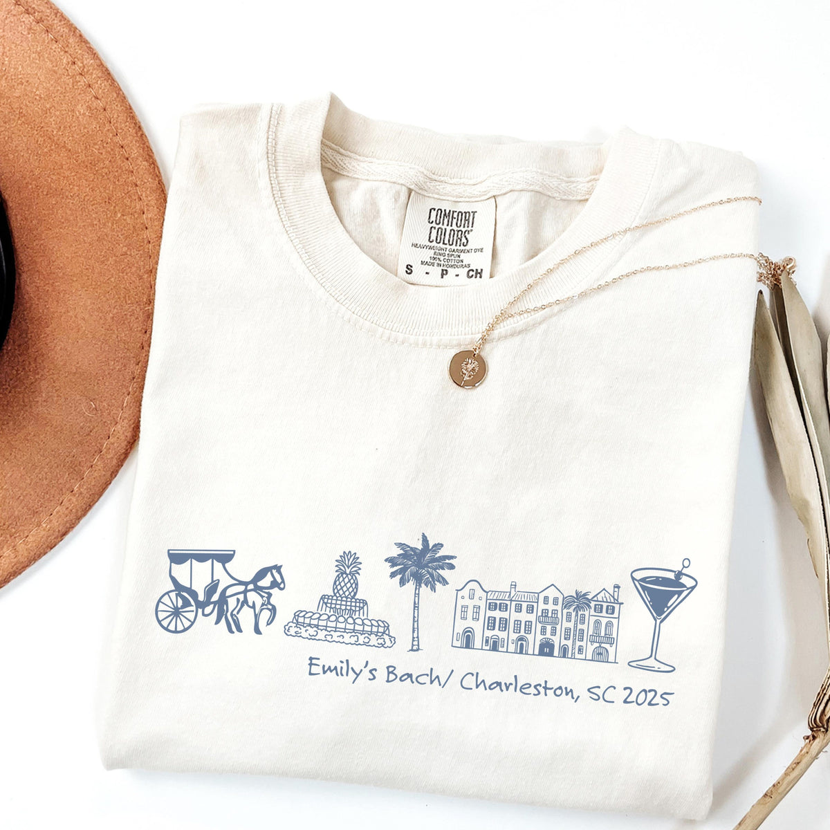 Custom Charleston Bachelorette Comfort Colors Shirt: Pineapple Fountain & Rainbow Row f741a884-c126-47d8-a06b-04bf9102c845-2.jpg