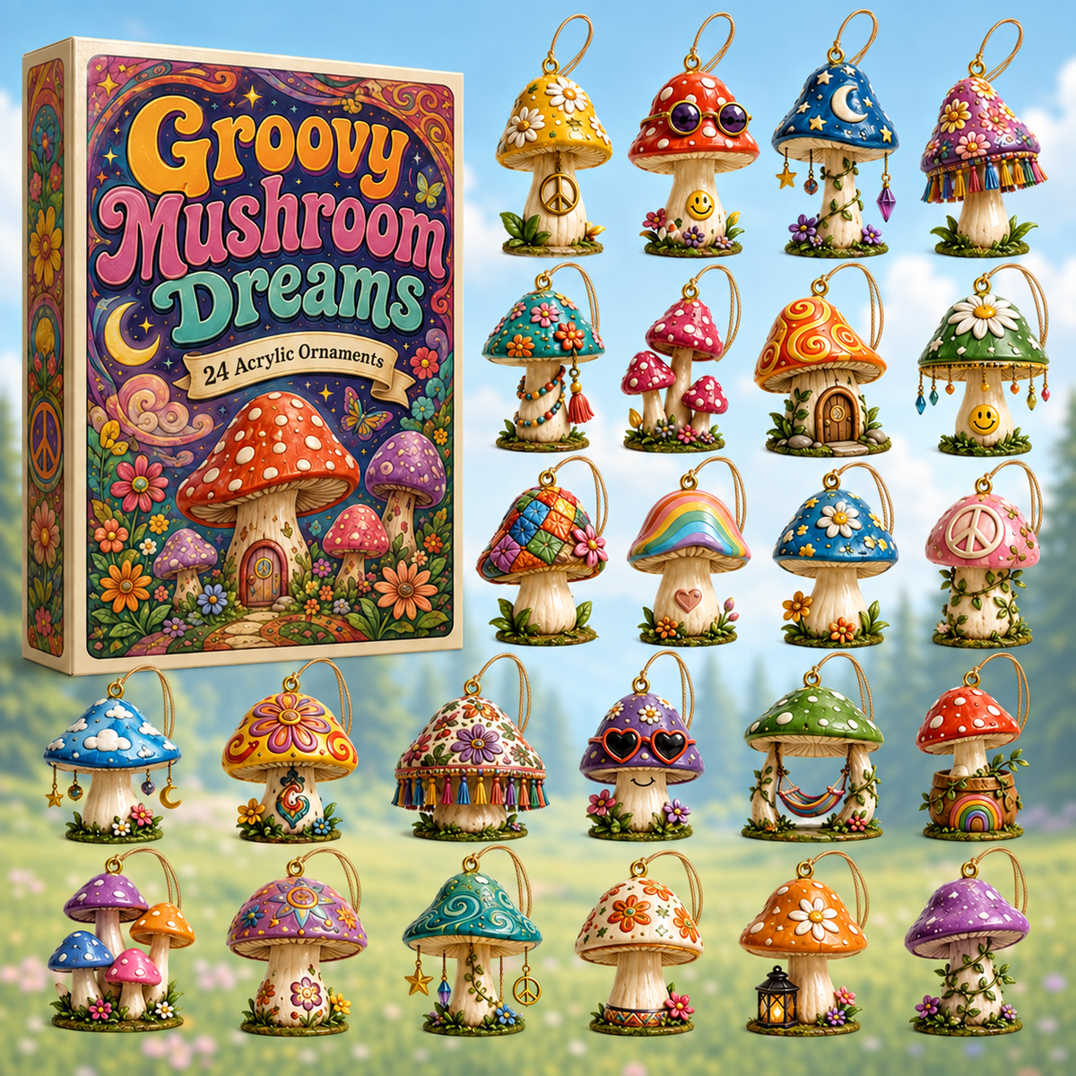 Groovy Mushroom Dreams Advent Calendar 2026 - 24-Day Festive Countdown, Acrylic Charms Blind Box - Gift For Nature Lovers f75c5bce-22ce-4827-b33a-dccdd0733714-mushroom-box-charms.png