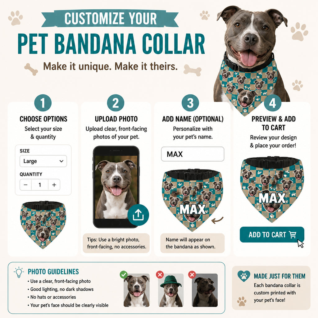 Custom Pet Photo Pattern Bandana – Checkerboard Bones Edition - Personalized Pet Bandana Collar With Adjustable Buckle f779149a-11a7-4c87-99d3-e049227993ad.jpg