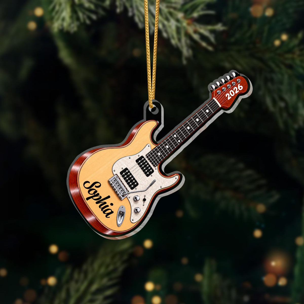 Personalized Guitar Christmas Ornament, Custom Name Acrylic Ornament, Guitar Player Gift, Musician Christmas Gift, Guitarist Keepsake f77f9ecc-3e5a-46d3-b9ee-0acd587ebf15-7.jpg