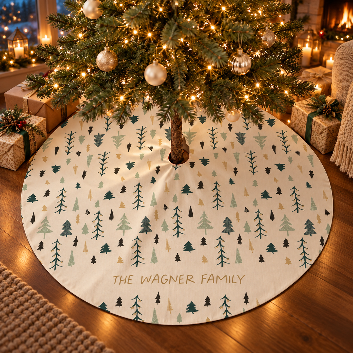 Personalized Christmas Tree Skirt, Aspen Tree Print, Holiday Home Decor f784fb87-0d18-44d4-8493-1e4d29162326-banner-2.png