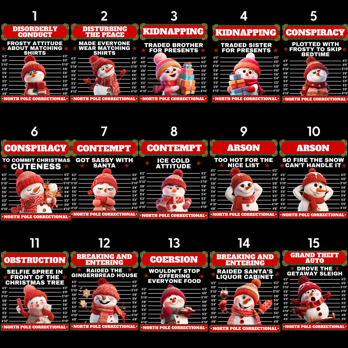 Funny Wanted Snowmen Christmas Pajama Shirts, Matching Holiday PJ's for The Family, Family Christmas T, North Pole Correctional Shirt Couple f78672be-28eb-42e3-9a0e-fdac01af614e-3.jpg