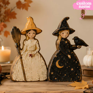 Charming Halloween Witch Wooden Block, Rustic Fall Decor, Spooky Cute Witch Figurine, Autumn Farmhouse Mantle Decoration f78d26af-9576-4120-95f0-cd80f173e882-t-u-9-.webp