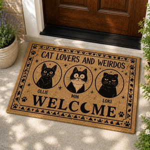 Cat Lovers And Weirdos Welcome — Custom 3-Pet Doormat - Personalized Doormat f78dd2d0-4300-4544-b3d9-811e5d3151f8.png