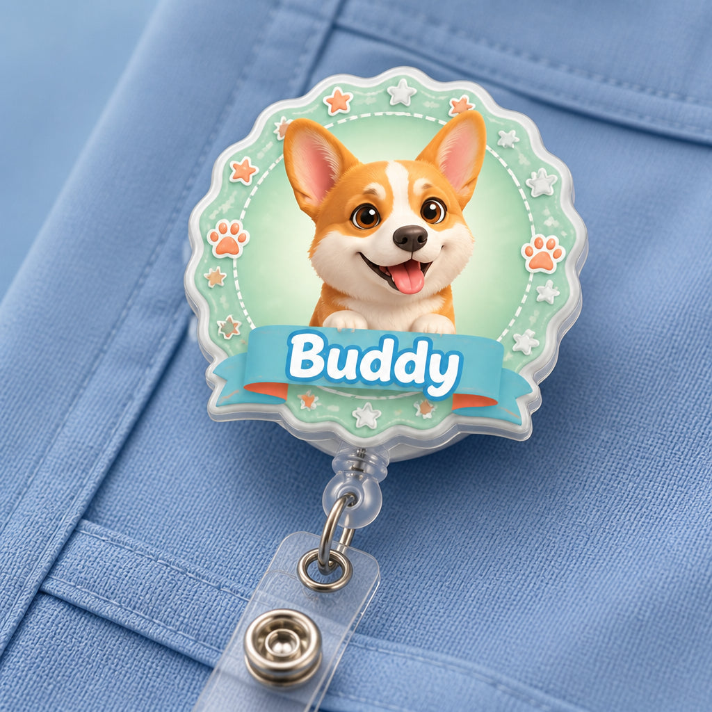 Custom Pet Portrait Badge Reel – Chibi Medallion - Personalized Custom Shape Badge Reel f78e4d94-399f-4fb1-abdb-652fa3e3aa2d.jpg