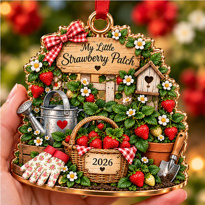 Personalized Strawberry Patch Christmas Ornament – Custom Text & Year, Strawberry Lover Gift, Gardening Gift for Mom, Garden Lover Christmas Keepsake f79a4abe-adfa-4247-abb5-b384296a8b38-04_Strawberry_Patch_Hand_Holding_1200x1200.jpg