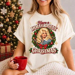Holly Dolly Christmas Shirt, Retro Dolly Christmas Sweatshirt, Christmas Nostalgia Tee, Most Wonderful Time Shirt, Vintage Xmas Gift For Her f7b9944f-72f2-4cc7-98e8-9ff514367f68-f45r-4-.webp
