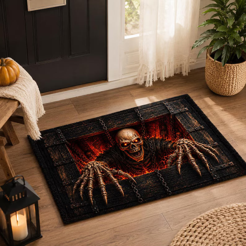 Halloween 3D Illusion Rug, Skeleton Skull Floor Mat, Graveyard Doormat, Creepy Gothic Home Decor, Spooky Halloween Rug f7c6ddf5-1c39-4fc7-bd2d-21faf0c90f15-dfdfdfdfddddddddddddddd-1-.jpg