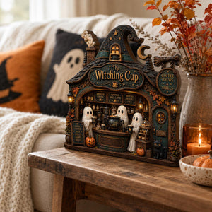 Whimsical Witch Coffee Shop Wooden Block, Halloween Ghost Cafe Decor, Autumn Tiered Tray Sign, Spooky Kitchen Shelf Ornament Accent f7c79298-e300-42f2-adf7-6eb8a3df3011-2.jpg