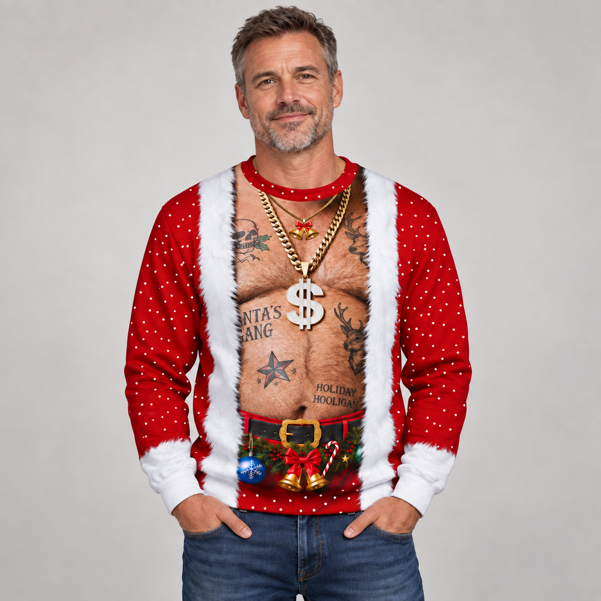 3D Realistic Hairy Santa Sweatshirt, Funny Santa Body Sweater, Christmas Gift For Husband, Hims, Holiday Party Top f7d1925d-8f94-4fd6-82a4-15e7d8121561-182.png