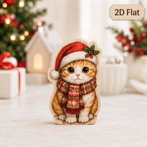 Christmas Cat Wooden Block Set, Santa Tree Ornament Kitty Shelf Decor, Cute Holiday Cat Lover Gift f7d66453-255c-44a9-b705-476000fba01c-8.jpg