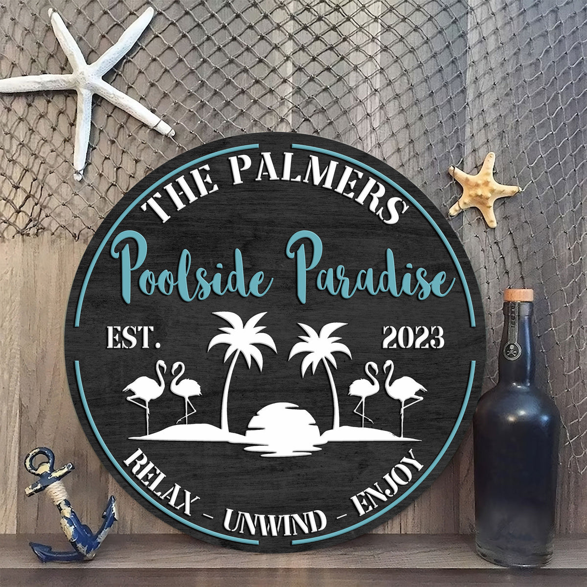 Personalized Pool Sign, Backyard Pool Decor, Personalized Pool & Patio Sign, Swimming Pool Decor, Backyard Sign, Modern Poolside Decor f7ec3938-8fcf-4a50-880e-2b0996524eef-2.jpg