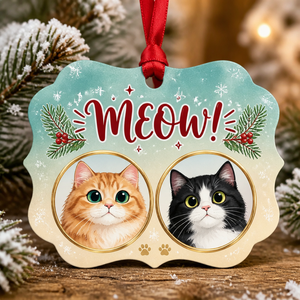 Meow Custom Cat Portrait Ornament – 2 Pets - Personalized Shape Ornament f7f85b33-89b6-4f31-a794-4c58854e0bfa.png