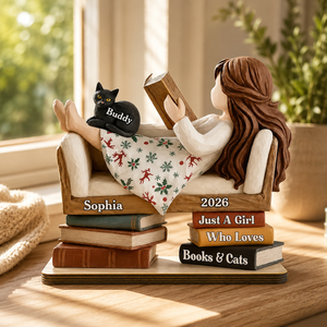 Just a Girl Who Loves Books & Cats - Personalized Wooden Plaque - Gift For Cat Lovers & Book Lovers f7f8b849-9f53-461f-b51c-6b86eaa200cb-banner-4.png