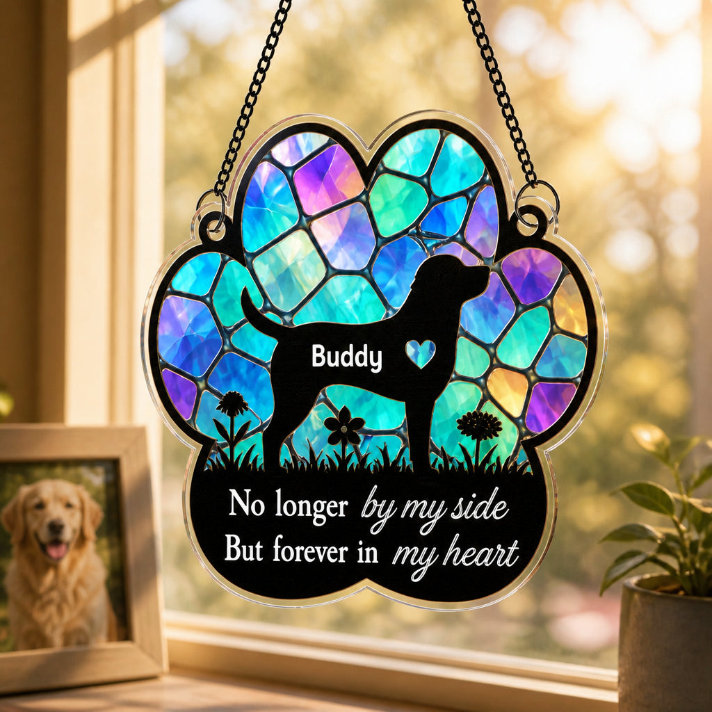 Pet Memorial Suncatcher – No Longer By My Side - Personalized Suncatcher Ornament f806c7c7-eaf5-4e2b-a6fb-ed91b5aa72c9.jpg