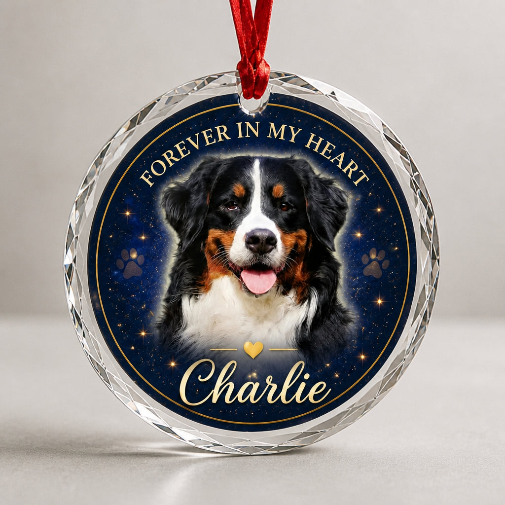 Pet Memorial Crystal Ornament – Forever In My Heart - Personalized Crystal Ornament f80c0fa3-b81e-49a1-9117-98c56b522c63.jpg