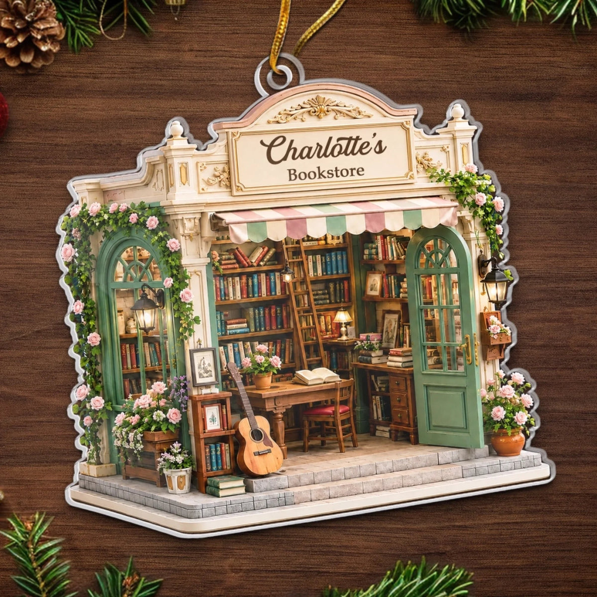 Custom Acrylic Ornament - Personalized Christmas Bookish Gifts For Book Lovers, Bookworms, Readers - My Bookshop f820ea16-7104-481b-8c44-f4dfa7391a82-banner-6.jpeg