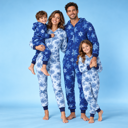 Sewing Pattern for Women's and Men's Pajamas, Zip Front One Piece, Pajama Jumpsuit For Family f83292cd-d1ba-49fc-9c15-29ebe142aae6-Gia-nh-b-n-ng-i-trong-ng-tuy-t.png