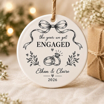 Engagement Ceramic Ornament, Personalized Couple Christmas Keepsake, The Year We Got Engaged Proposal Gift f857ada1-076e-46e4-9145-a8b86b877eae-5_converted.png