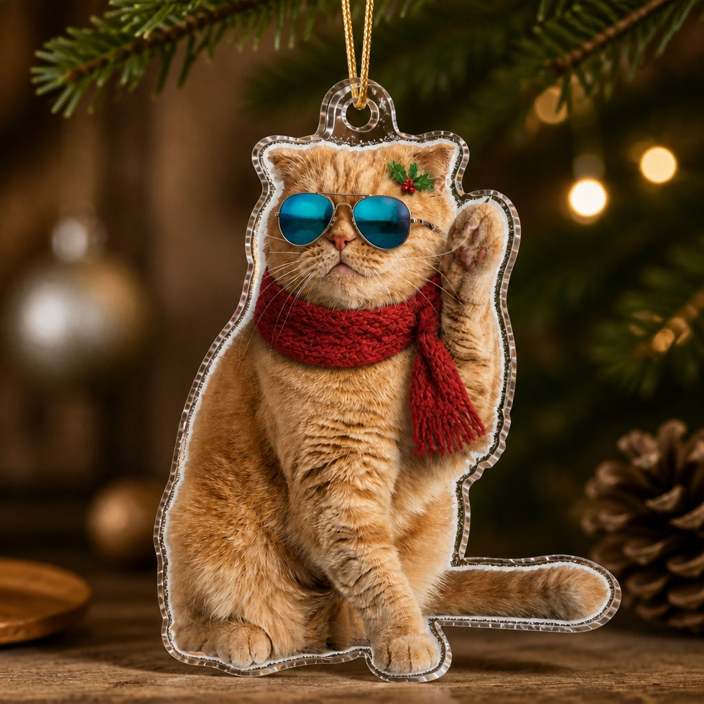 Custom Pet Photo Cutout Acrylic Ornament with Mirrored Shades - Personalized Laser Cut Custom Shape Ornament f85eb751-f16e-4ff4-90f4-5e6ec9c39fdd.jpg