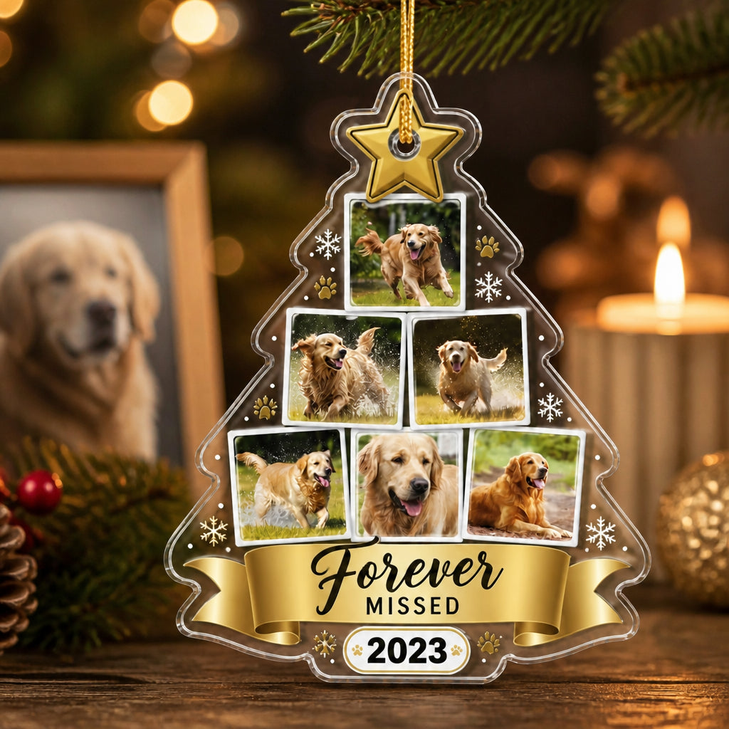 Forever Missed Memorial Pet Photo Tree Ornament (2023) - Personalized Transparent Acrylic Ornament f8618b24-5dcd-4585-8d23-8aaaa4b1a7cf.jpg