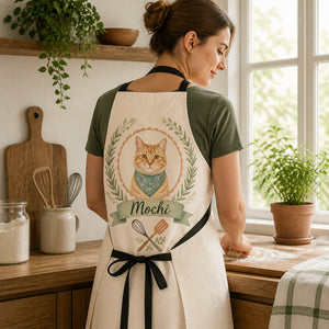 Custom Watercolor Pet Portrait Apron - Personalized Apron f881ae78-1af4-407c-bf38-3c7e1972ce52.jpg